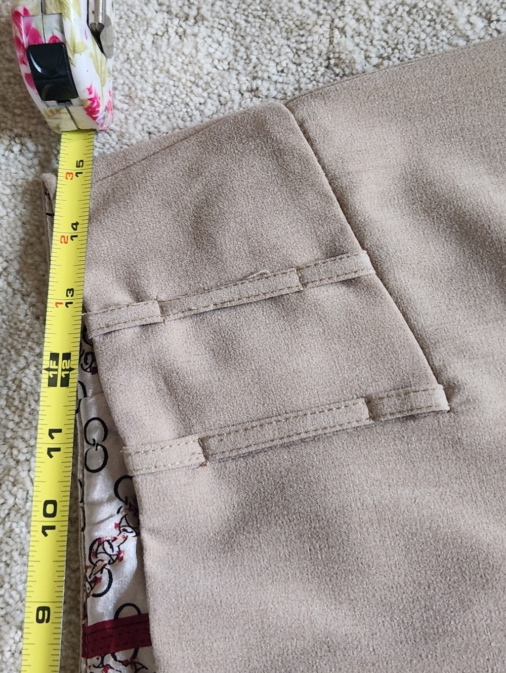 Beige Wide-Leg Women's Size 4 Jules & Leopold Dress Pants - Picture 7 of 11